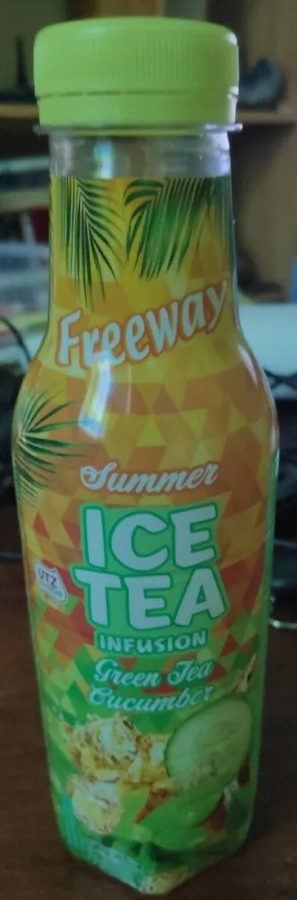 Summer ice tea infusion green tea cucumber