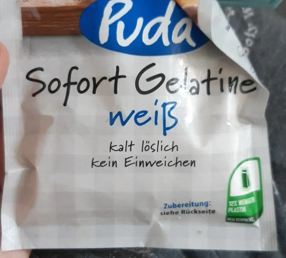 Sofort Gelatine weiß