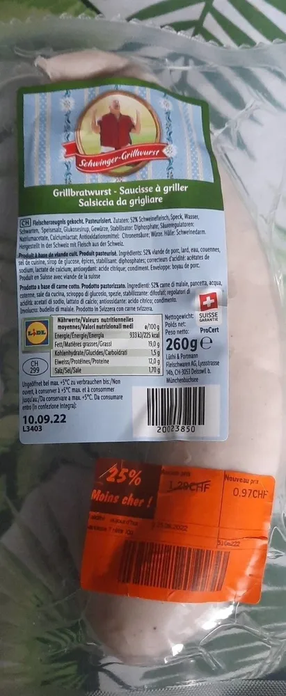 Saucisse à griller