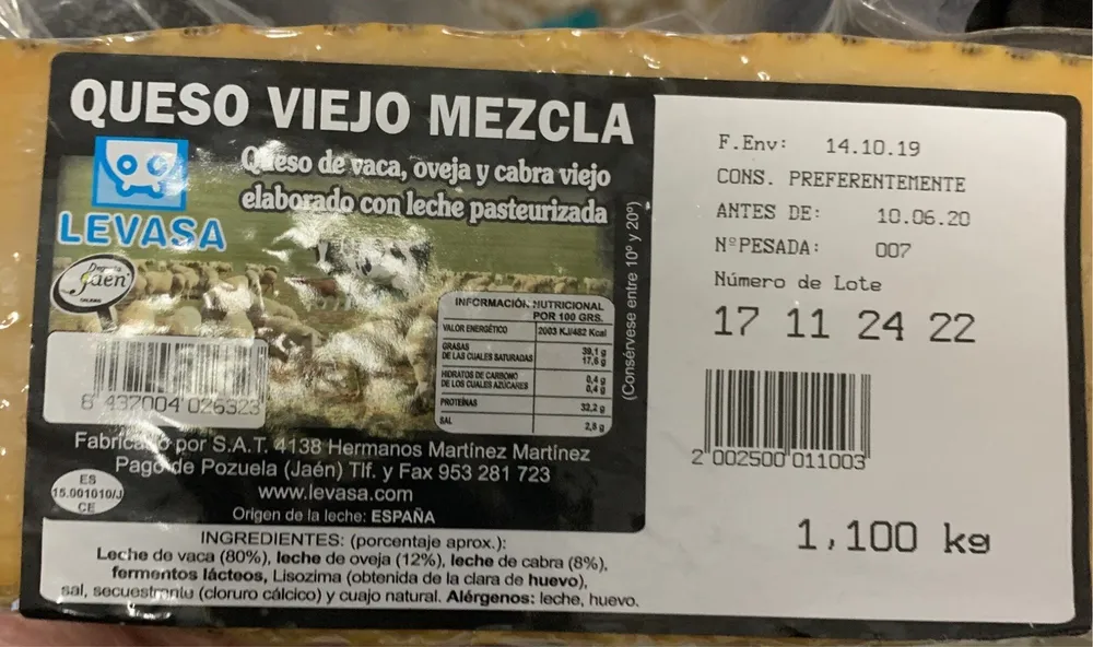 Queso viejo mezcla
