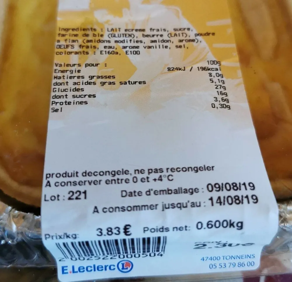 Flan pâtissier