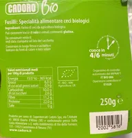 Fusilli: specialità alimentare ai ceci biologici