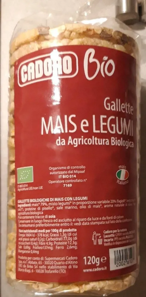 Gallette Mais e Legumi