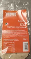 Gallette riso ricoperte con yogurt e arancia