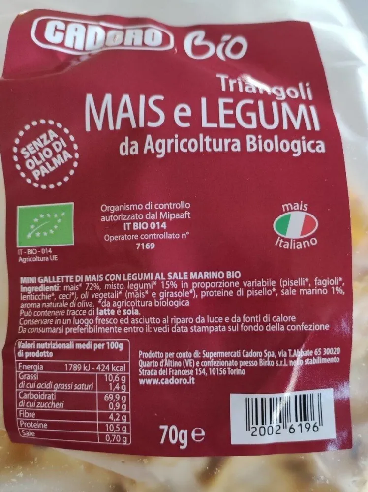 Triangoli Mais e Legumi