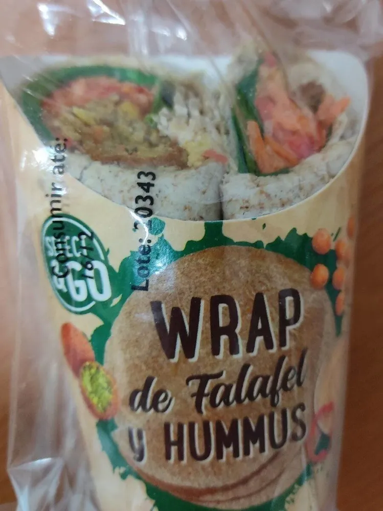 Wrap de falafel y hummus