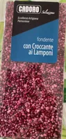 Cioccolato fondente con croccante ai lamponi