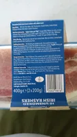 Unsmoked Irish back bacon rashers with added water