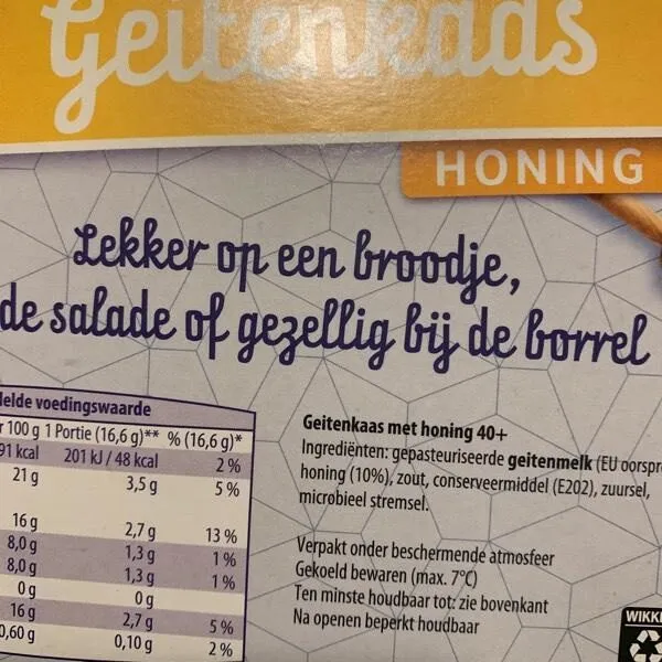 Geitenkaas honing