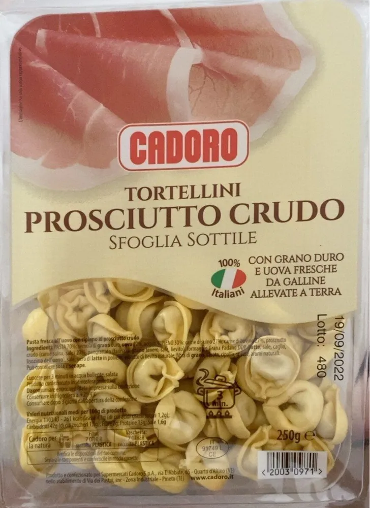 Tertellini prosciutto crude