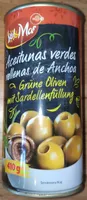 grüne Oliven mit Sardellenfüllung