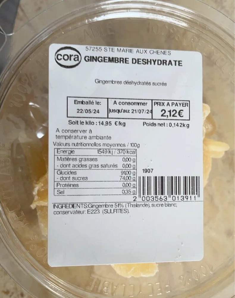 Gingembre déshydraté