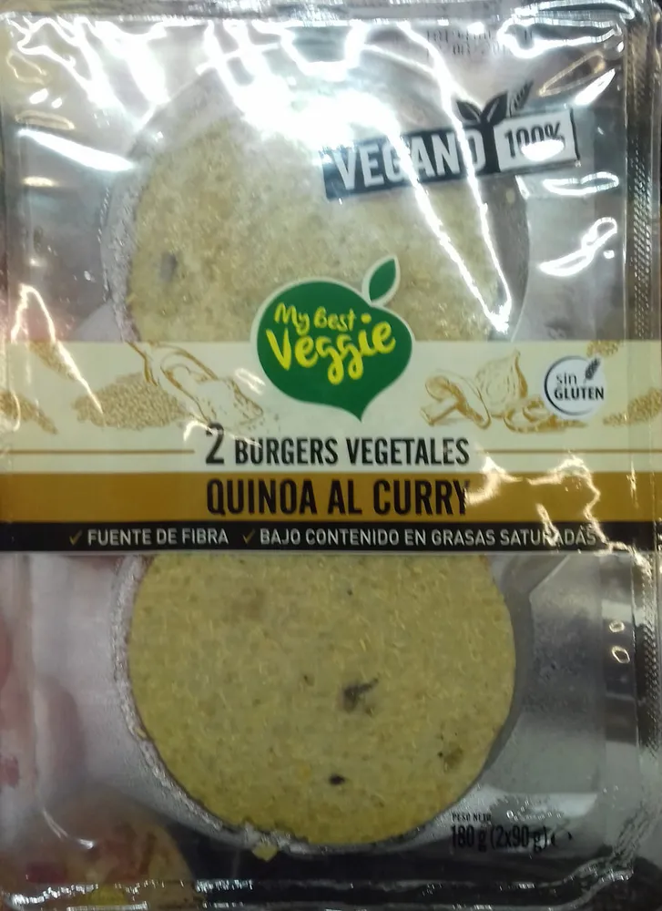 2 burgers vegetales quinoa al curry