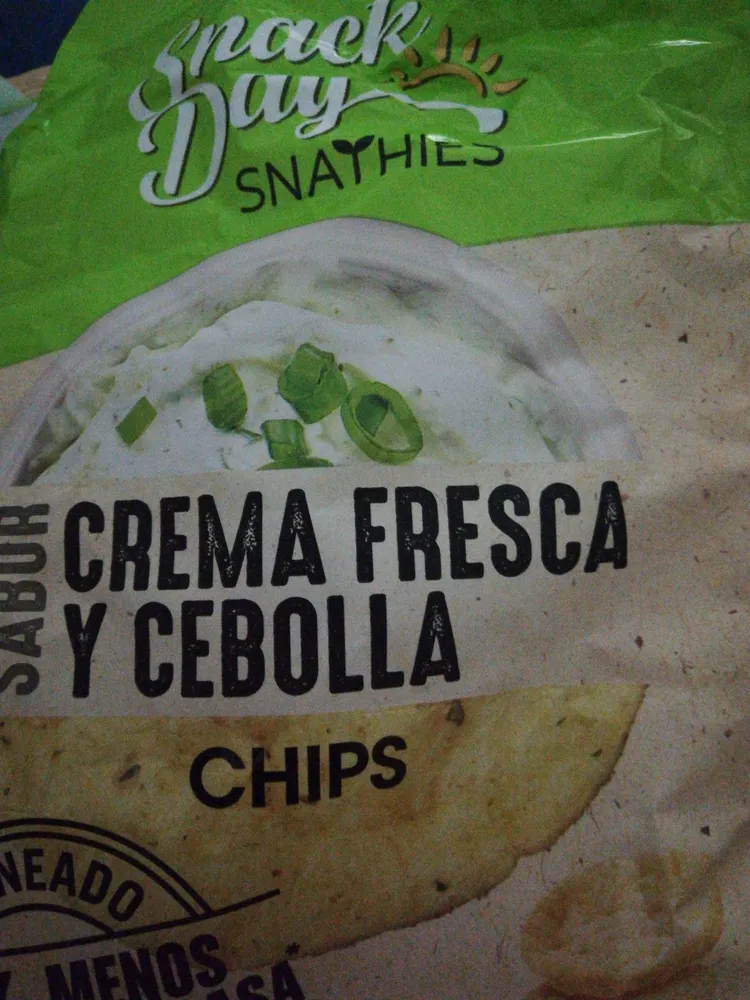 Chips sabor crema fresca y cebolla