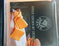 Burger scheiben mit cheddar