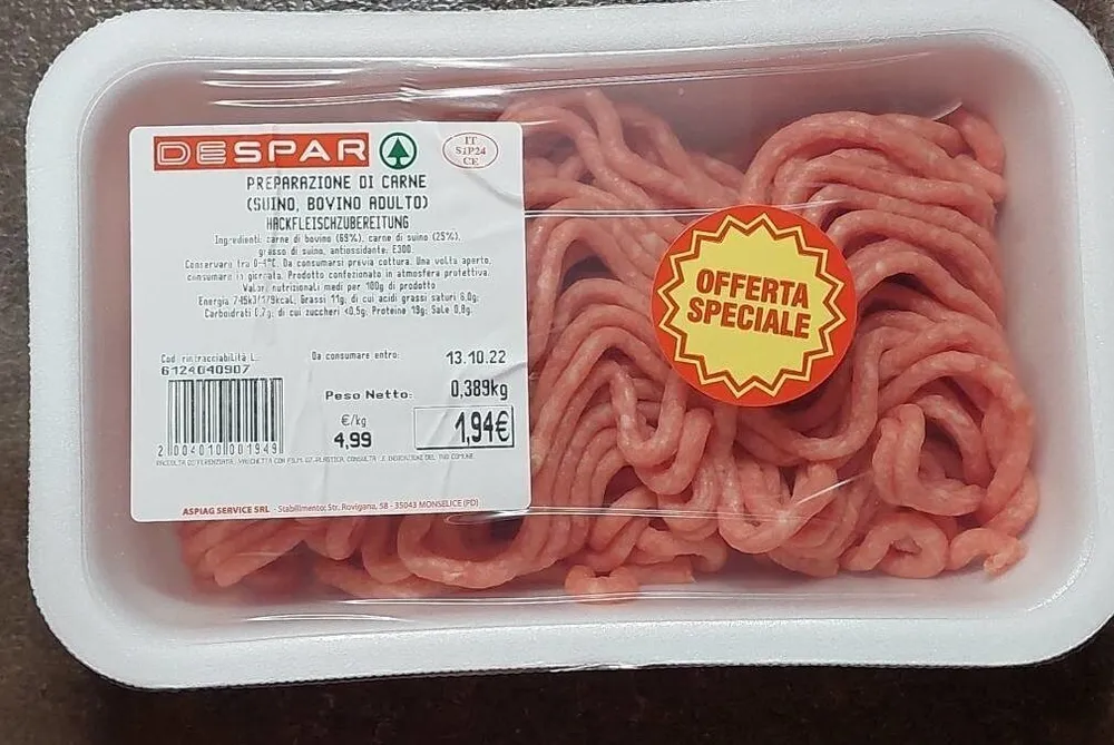 Preparazione di carne