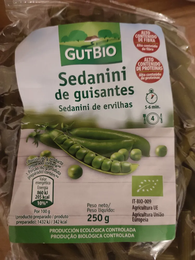 Sedanini de guisantes