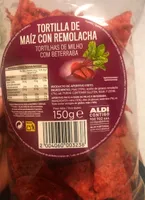 Tortilla de maíz con remolacha