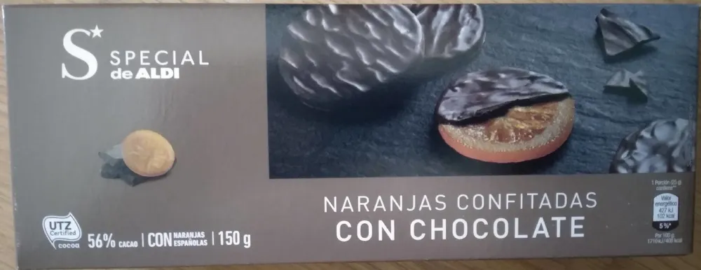 Naranjas confitadas con chocolate