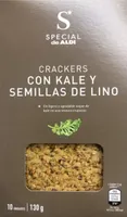 Crackers con kale y semillas de lino