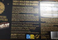 Turrón chocolate negro con almendras