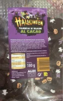 Halloween palmeritas de hojaldre al cacao
