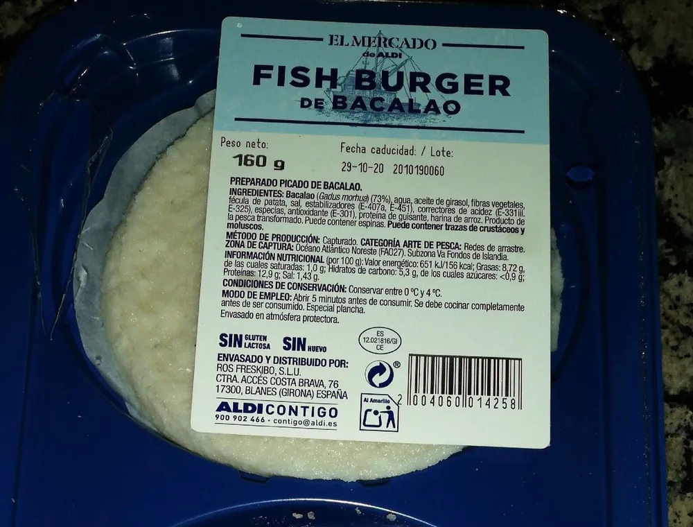 Fish burger de bacalao