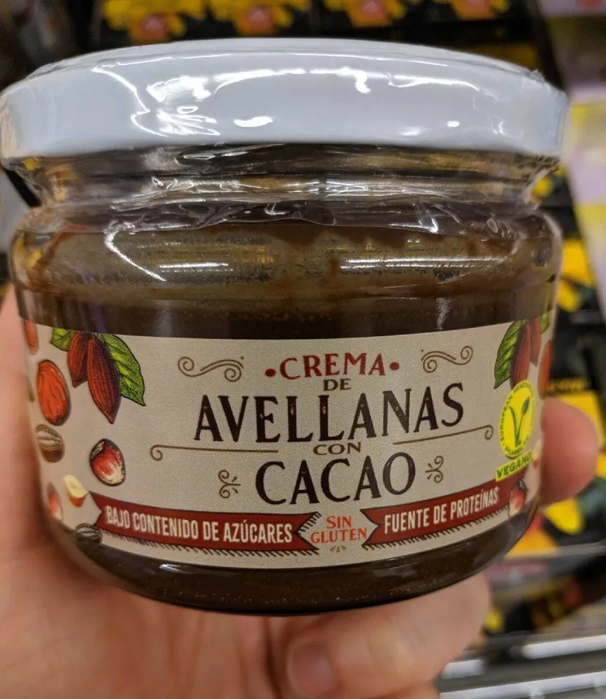 Crema de avellanas con cacao