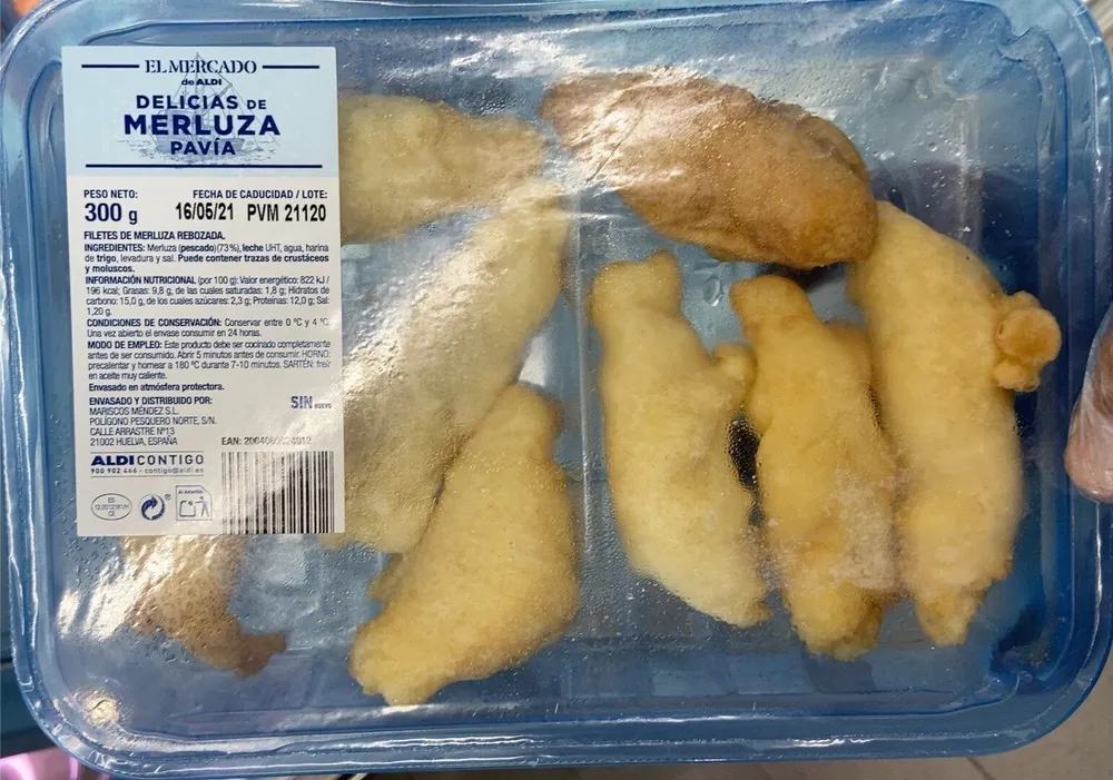 Delicias de merluza pavía