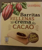 Barritas rellenas de crema de cacao