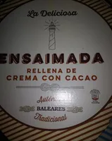 Ensaimada rellena de crema de cacao