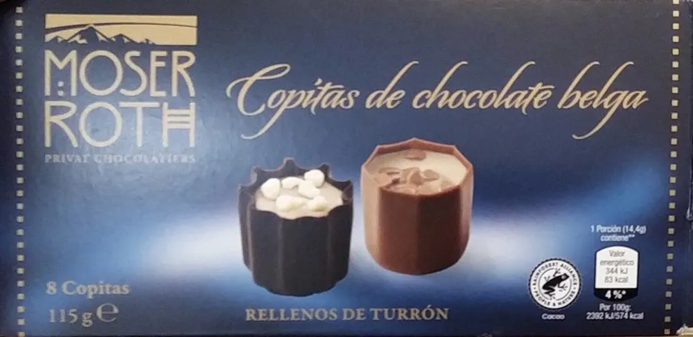 Copitas de chocolate belga