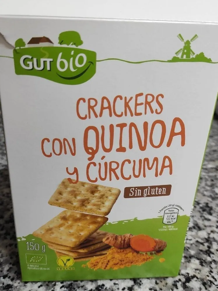 Crackers con quinoa y cúrcuma