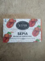 Trozos de sepia en salsa americana