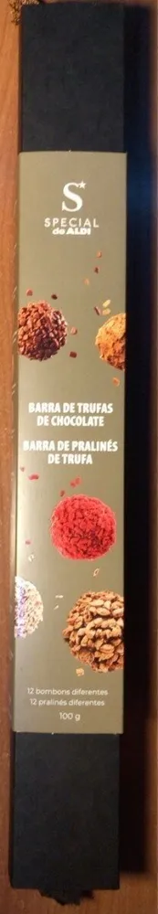 Barra de trufas de chocolate