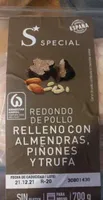 Redondo de pollo relleno con almendras, piñones y trufa