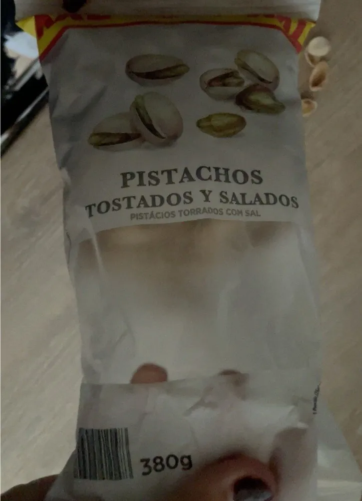Pistachos tostados y salados