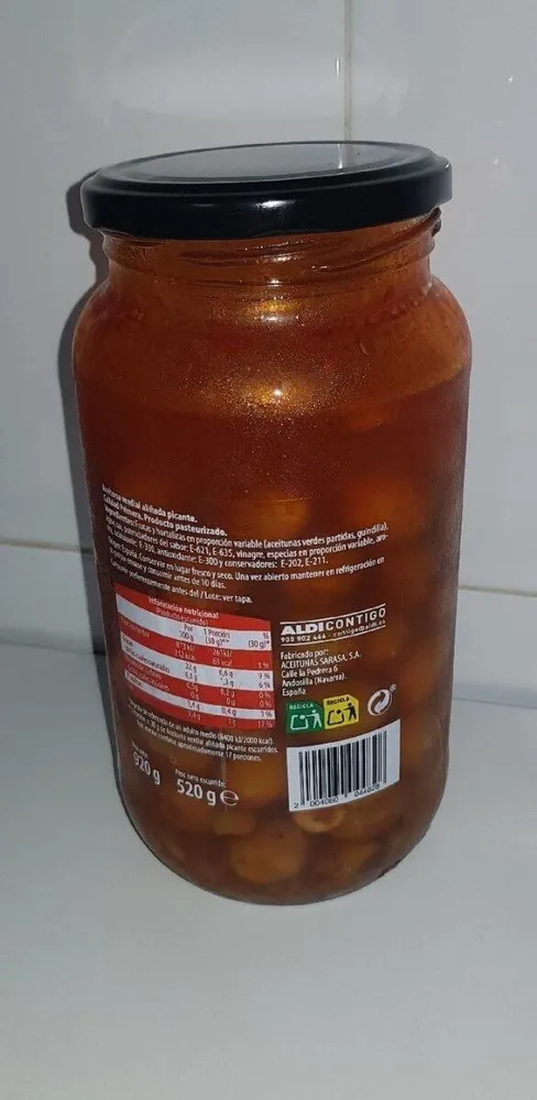 Aceituna verdial machada picante