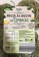 Pasta al huevo con espinacas