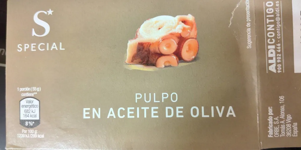 Pulpo en aceite de oliva