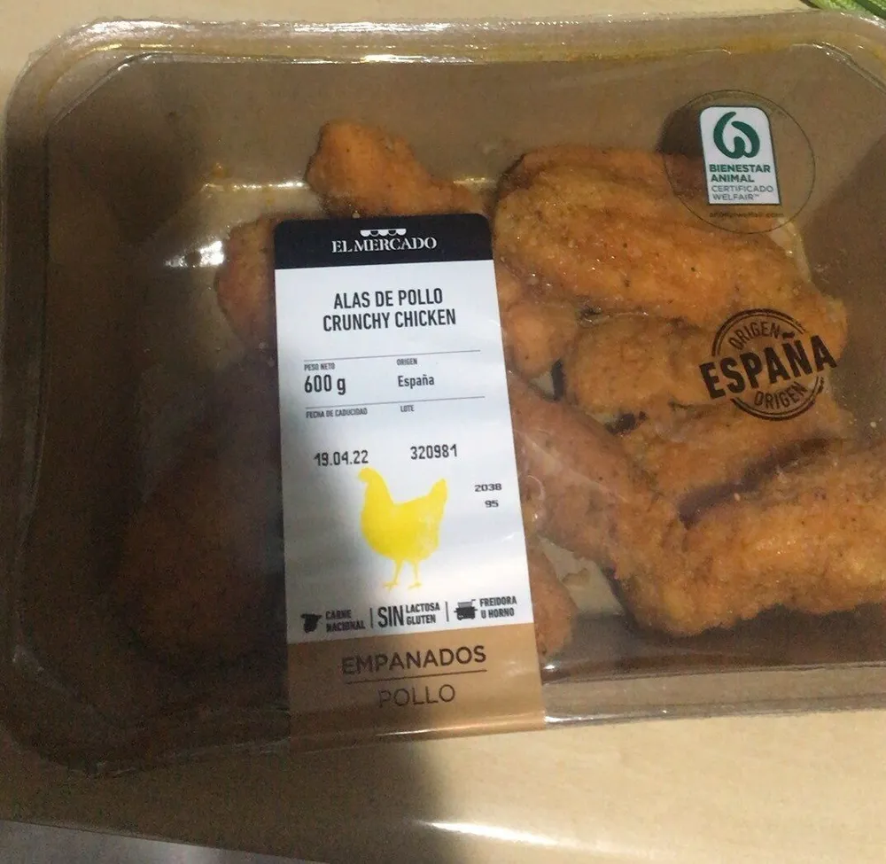 Alas de pollo crunchy chicken