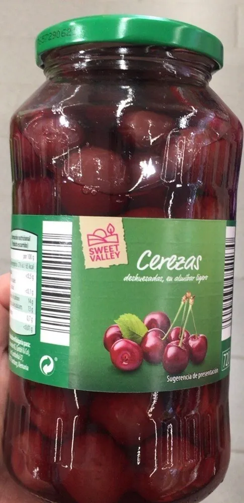 Cerezas en almíbar ligero