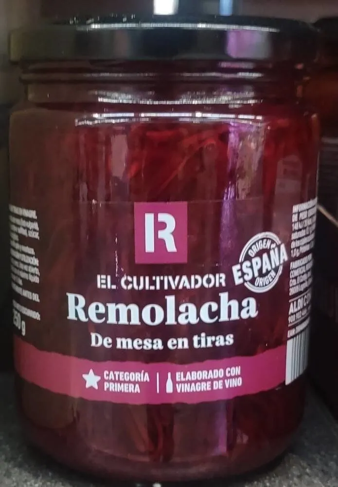 Remolacha de mesa en tiras