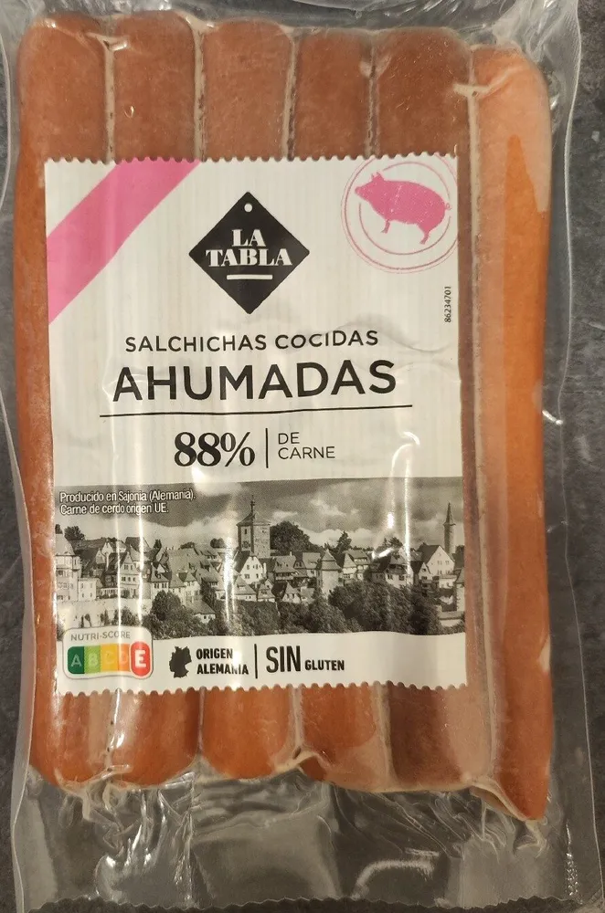 Salchichas cocidas ahumadas