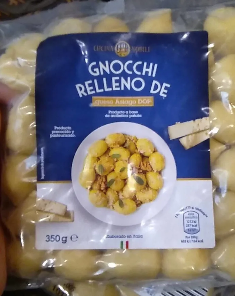 Gnocchi relleno de queso asiago DOP