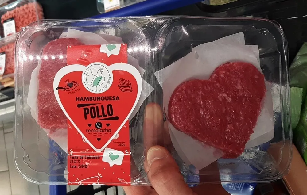 Hamburguesa pollo y remolacha