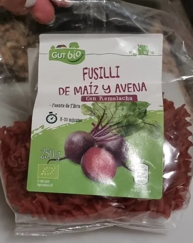 Fusili de maíz y avena