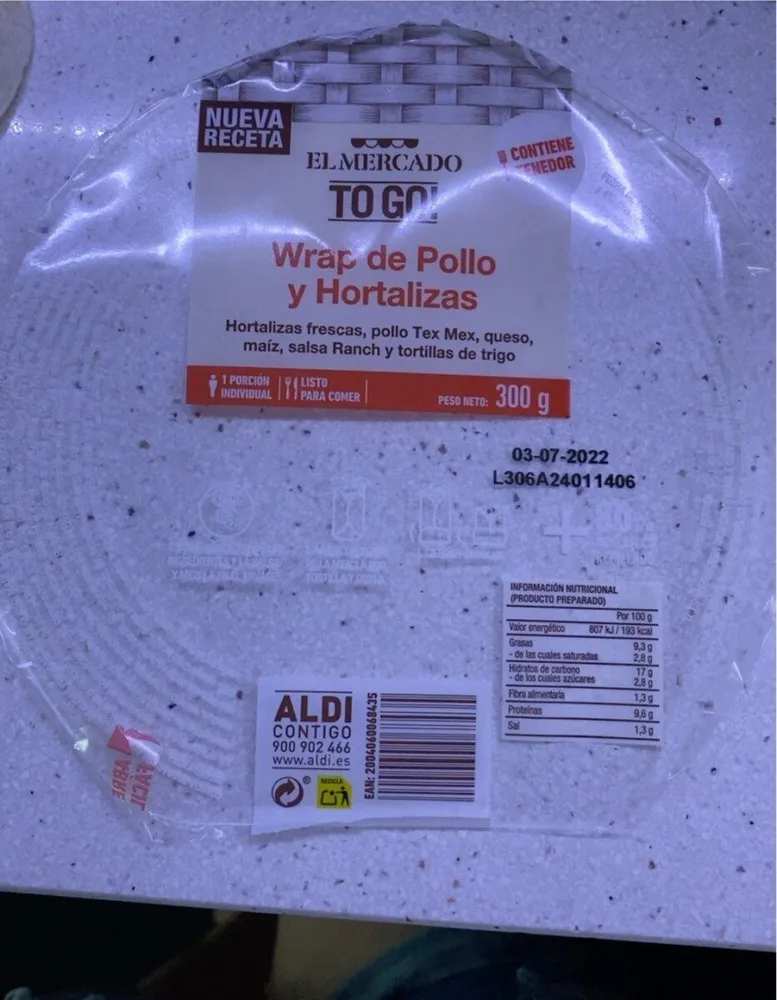 Wrap de pollo