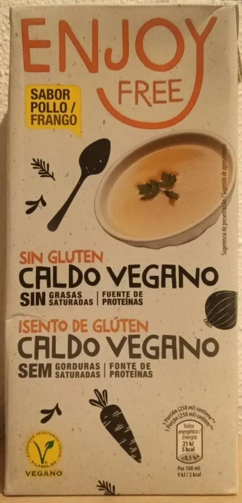 Caldo vegano sin gluten