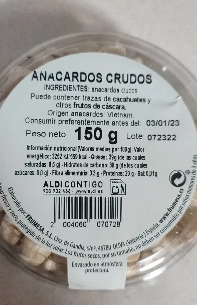Anacardo natural